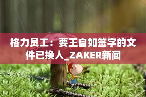 格力员工：要王自如签字的文件已换人_ZAKER新闻