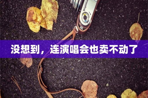 没想到，连演唱会也卖不动了