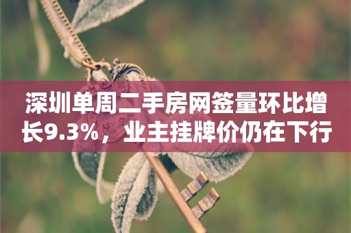 深圳单周二手房网签量环比增长9.3%，业主挂牌价仍在下行