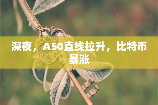 深夜，A50直线拉升，比特币暴涨