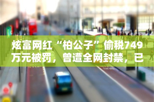 炫富网红“柏公子”偷税749万元被罚，曾遭全网封禁，已注册小号更新