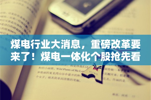 煤电行业大消息，重磅改革要来了！煤电一体化个股抢先看