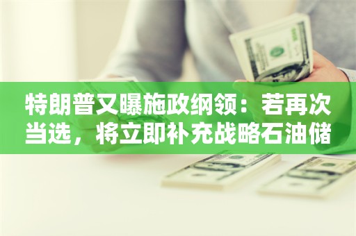 特朗普又曝施政纲领：若再次当选，将立即补充战略石油储备