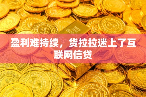 盈利难持续，货拉拉迷上了互联网信贷