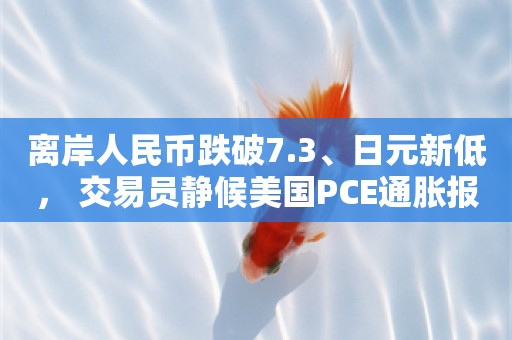 离岸人民币跌破7.3、日元新低， 交易员静候美国PCE通胀报告