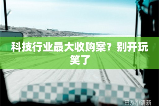 科技行业最大收购案？别开玩笑了