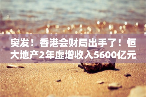 突发！香港会财局出手了！恒大地产2年虚增收入5600亿元，审计恒大失败的最终责任人出现了？