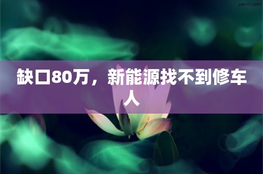 缺口80万，新能源找不到修车人