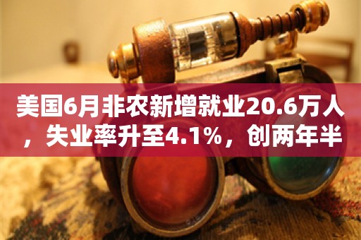 美国6月非农新增就业20.6万人，失业率升至4.1%，创两年半来最高纪录