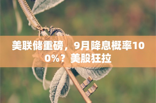 美联储重磅，9月降息概率100%？美股狂拉