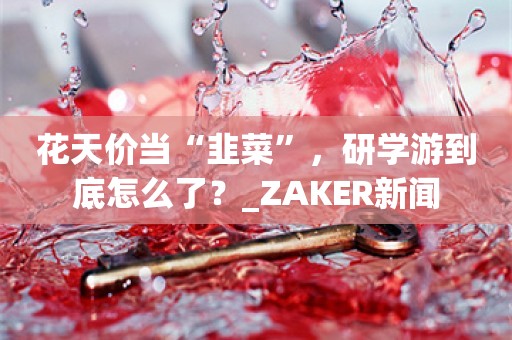 花天价当“韭菜”，研学游到底怎么了？_ZAKER新闻