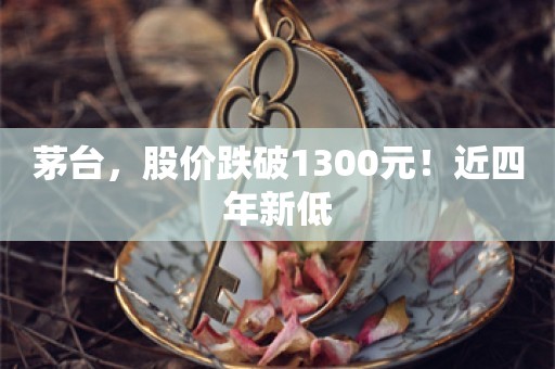 茅台，股价跌破1300元！近四年新低