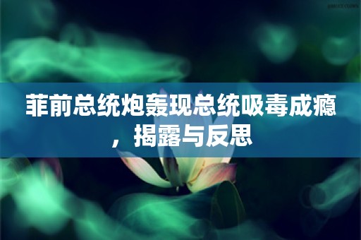 菲前总统炮轰现总统吸毒成瘾，揭露与反思