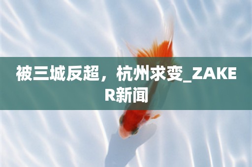 被三城反超，杭州求变_ZAKER新闻