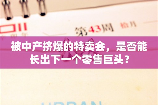 被中产挤爆的特卖会，是否能长出下一个零售巨头？