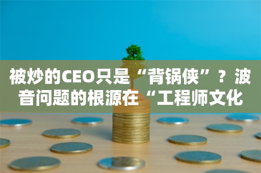 被炒的CEO只是“背锅侠”？波音问题的根源在“工程师文化崩塌”