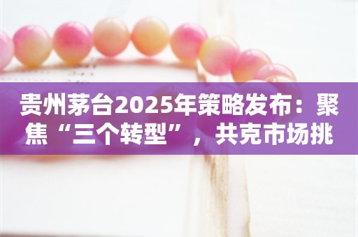 贵州茅台2025年策略发布：聚焦“三个转型”，共克市场挑战