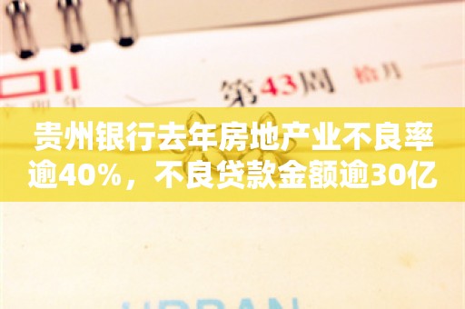 贵州银行去年房地产业不良率逾40%，不良贷款金额逾30亿