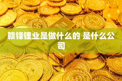 赣锋锂业是做什么的 是什么公司