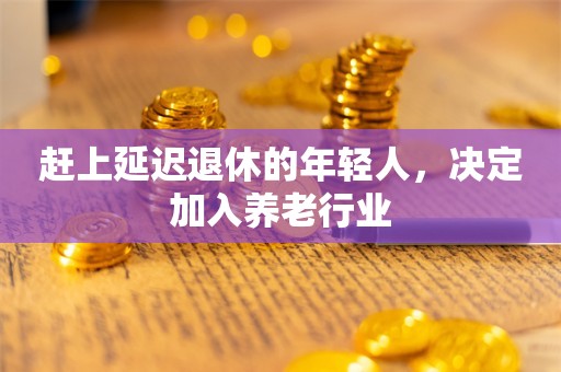 赶上延迟退休的年轻人，决定加入养老行业