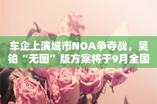 车企上演城市NOA争夺战，昊铂“无图”版方案将于9月全国开放