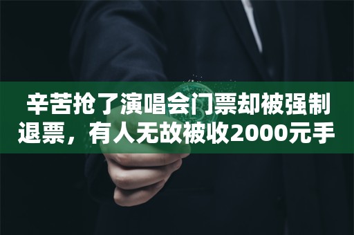 辛苦抢了演唱会门票却被强制退票，有人无故被收2000元手续费！平台：因为重复购票……有人沟通三次得到不同解释