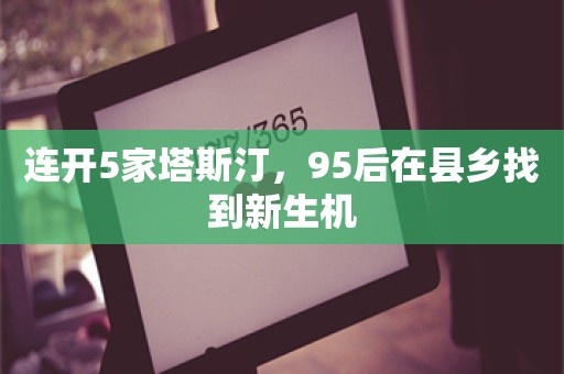 连开5家塔斯汀，95后在县乡找到新生机