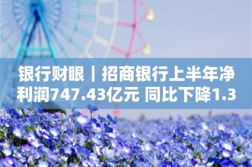 银行财眼｜招商银行上半年净利润747.43亿元 同比下降1.33%