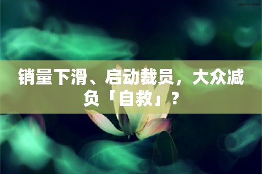 销量下滑、启动裁员，大众减负「自救」？