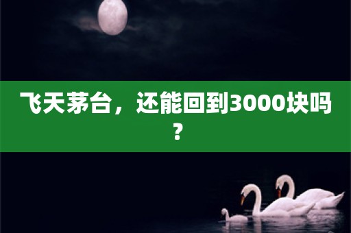 飞天茅台，还能回到3000块吗？