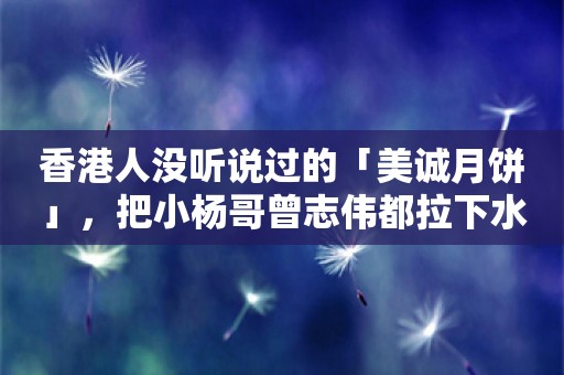 香港人没听说过的「美诚月饼」，把小杨哥曾志伟都拉下水