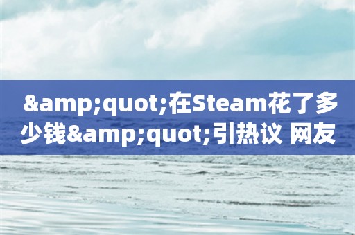  "在Steam花了多少钱"引热议 网友：不说 怕老婆知道