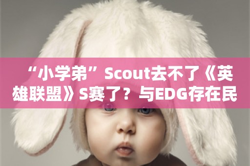  “小学弟”Scout去不了《英雄联盟》S赛了？与EDG存在民事诉讼禁止出境