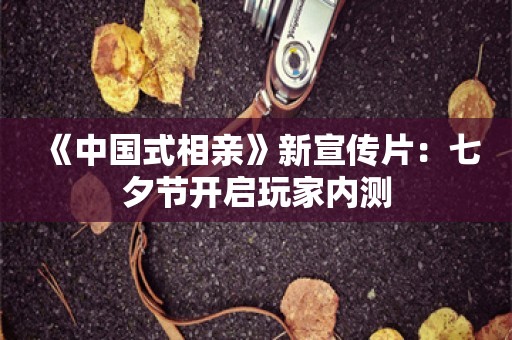  《中国式相亲》新宣传片：七夕节开启玩家内测