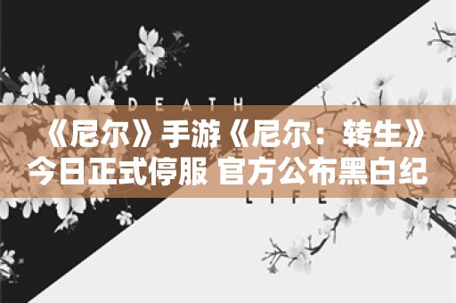  《尼尔》手游《尼尔：转生》今日正式停服 官方公布黑白纪念视频