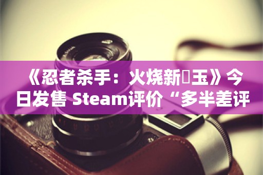  《忍者杀手：火烧新埼玉》今日发售 Steam评价“多半差评”