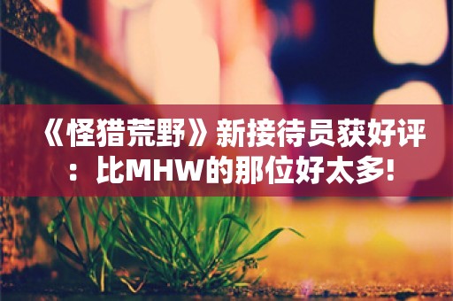  《怪猎荒野》新接待员获好评：比MHW的那位好太多!