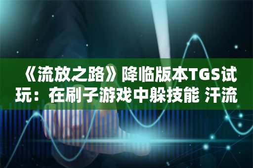  《流放之路》降临版本TGS试玩：在刷子游戏中躲技能 汗流浃背了