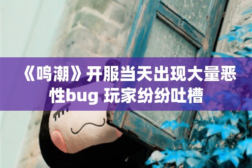  《鸣潮》开服当天出现大量恶性bug 玩家纷纷吐槽