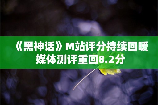  《黑神话》M站评分持续回暖 媒体测评重回8.2分