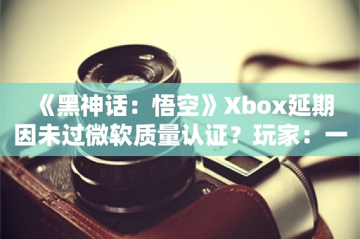  《黑神话：悟空》Xbox延期因未过微软质量认证？玩家：一眼假