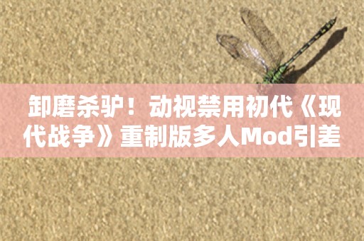  卸磨杀驴！动视禁用初代《现代战争》重制版多人Mod引差评轰炸