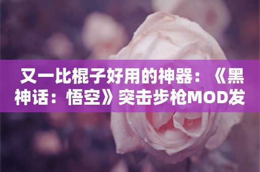  又一比棍子好用的神器：《黑神话：悟空》突击步枪MOD发布