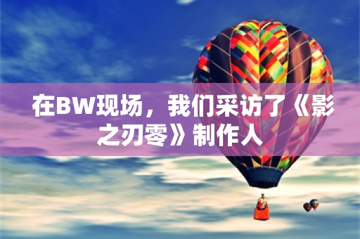  在BW现场，我们采访了《影之刃零》制作人