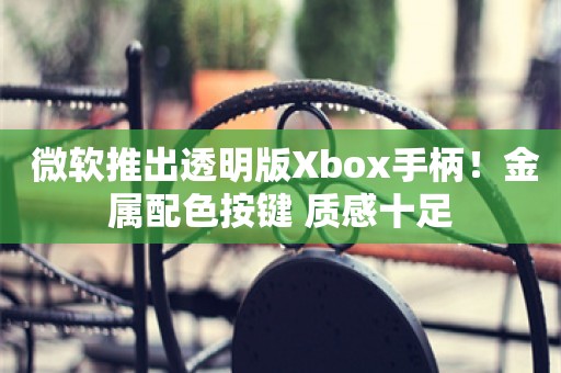  微软推出透明版Xbox手柄！金属配色按键 质感十足