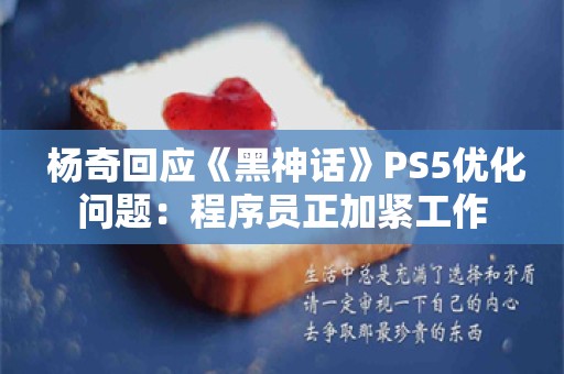  杨奇回应《黑神话》PS5优化问题：程序员正加紧工作