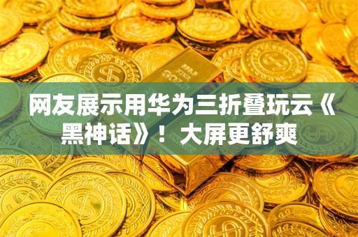  网友展示用华为三折叠玩云《黑神话》！大屏更舒爽