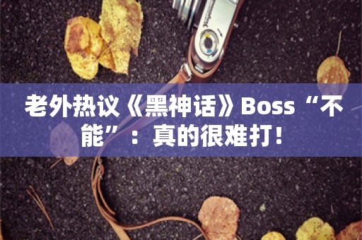  老外热议《黑神话》Boss“不能”：真的很难打！