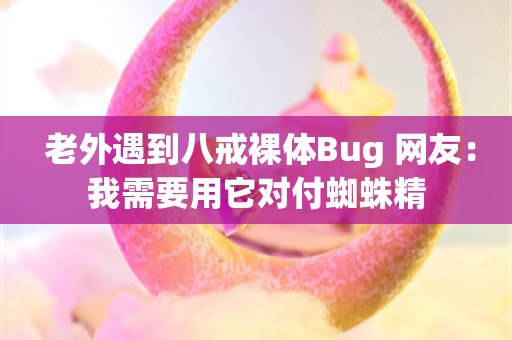  老外遇到八戒裸体Bug 网友：我需要用它对付蜘蛛精