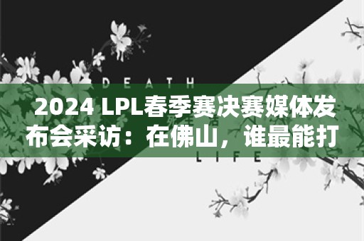  2024 LPL春季赛决赛媒体发布会采访：在佛山，谁最能打？